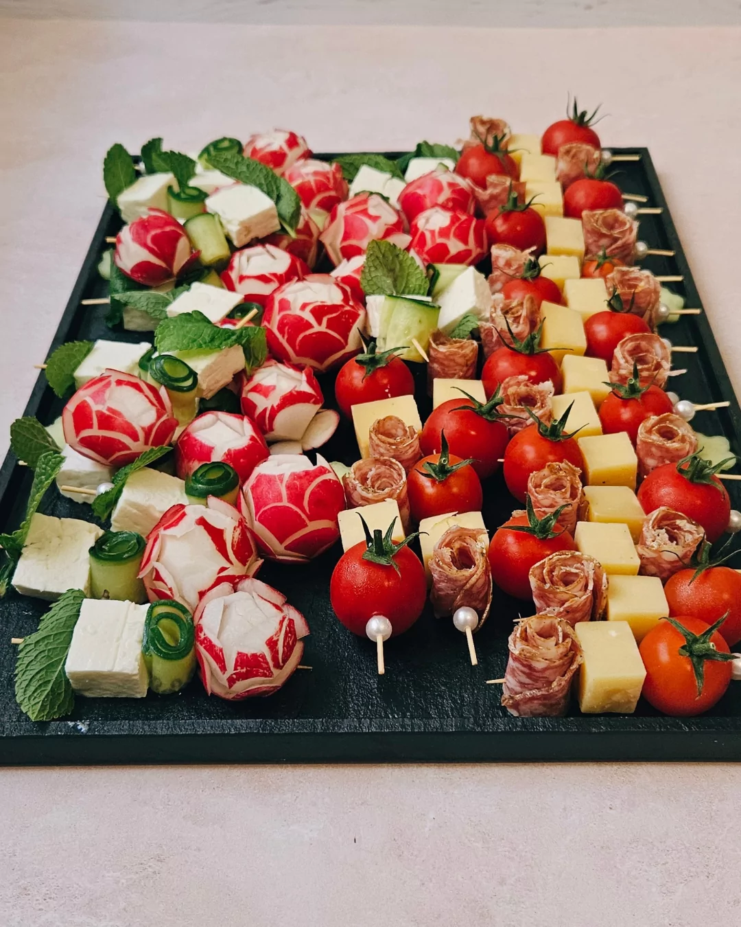 Brochette apéro légumes, dips, fromages ou charcuterie, cap d'agde